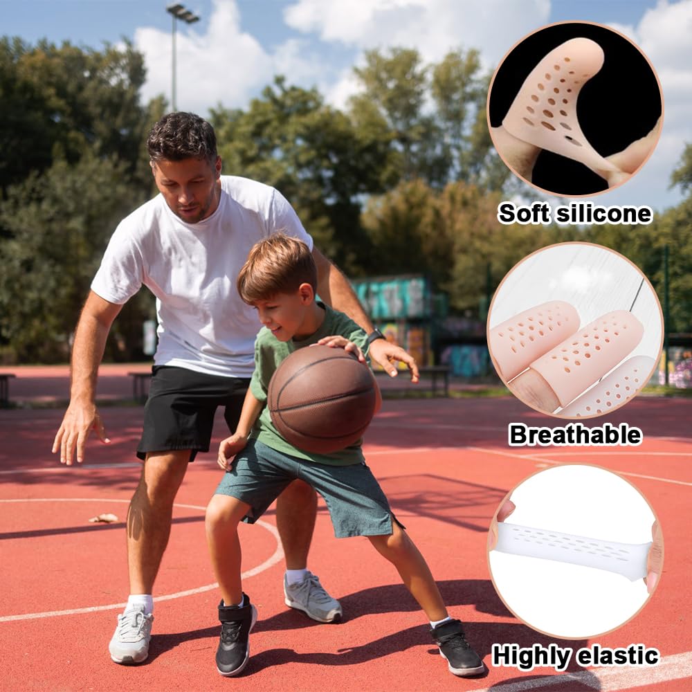 Lot De 16 Protège-Doigts En Gel Silicone Respirant – Soulagement Arthrite, Eczéma, Doigts Crevassés – Protection Anti-Frottement