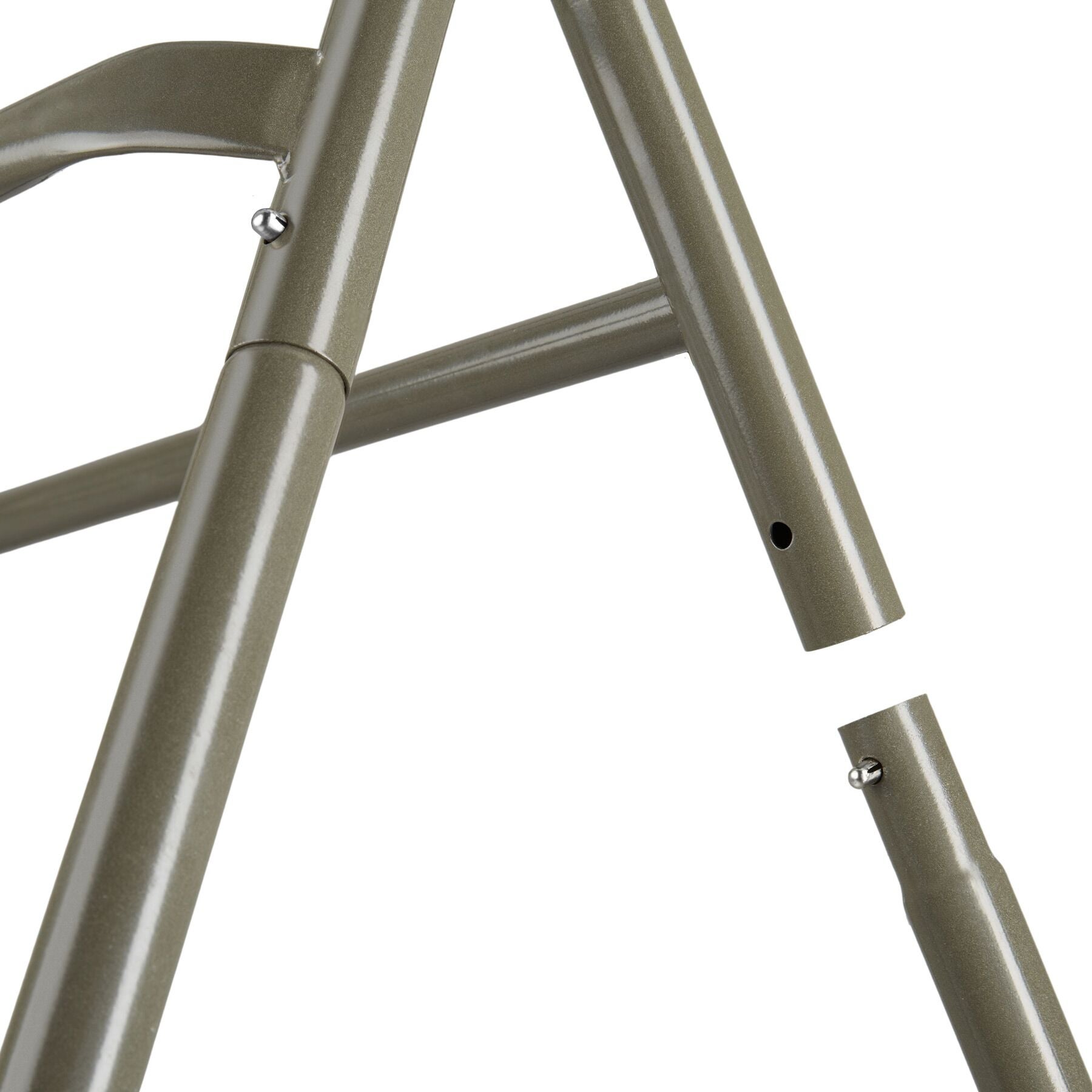 Table à manger de jardin rond en Acier Blanc 2 places - 7