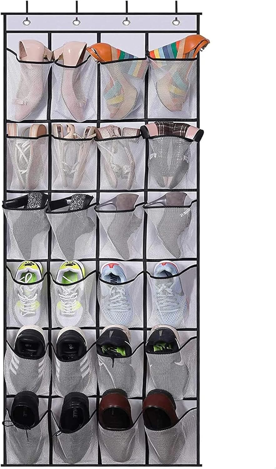 1 Scarpiera Sospesa Sopra La Porta, Borsa Portaoggetti Sospesa Con 24 Tasche Portascarpe Sospeso Organizer Sospeso Multifunzione Per Camera Da Letto~p119634376