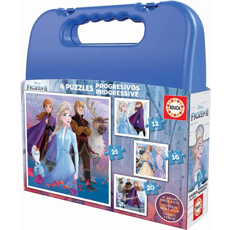 Mallette de 4 puzzles - La reine des neiges - Enfant - Dès 3/4 ans ...