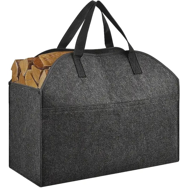 Kosz na drewno opałowe, torba do przechowywania drewna opałowego, mocne uchwyty, torba na drewno opałowe