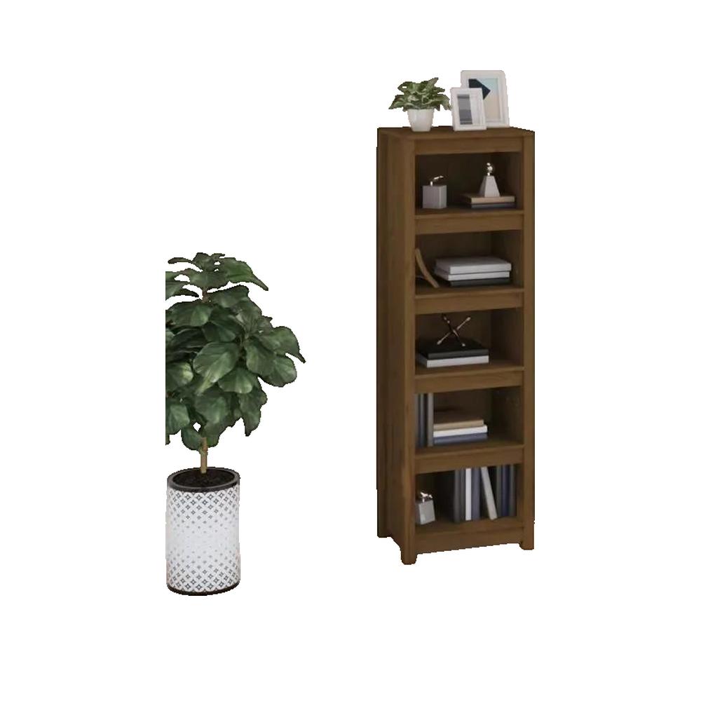 Biblioteczka vidaxl z drewna sosnowego 50x35x154 cm brązowa elegancka