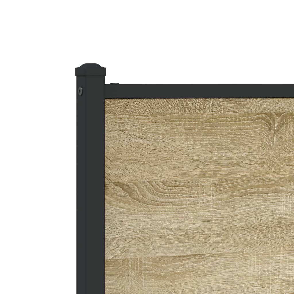 Cadre de lit en métal sans matelas, chêne, pour la chambre, 80 × 200 cm - 9