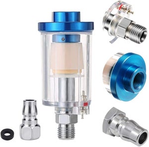 Regolatore di pressione compressore con separatore d'acqua e nebulizza - Brico Bello Regolatore di pressione compressore con separatore d'acqua e nebulizza - Brico Bello