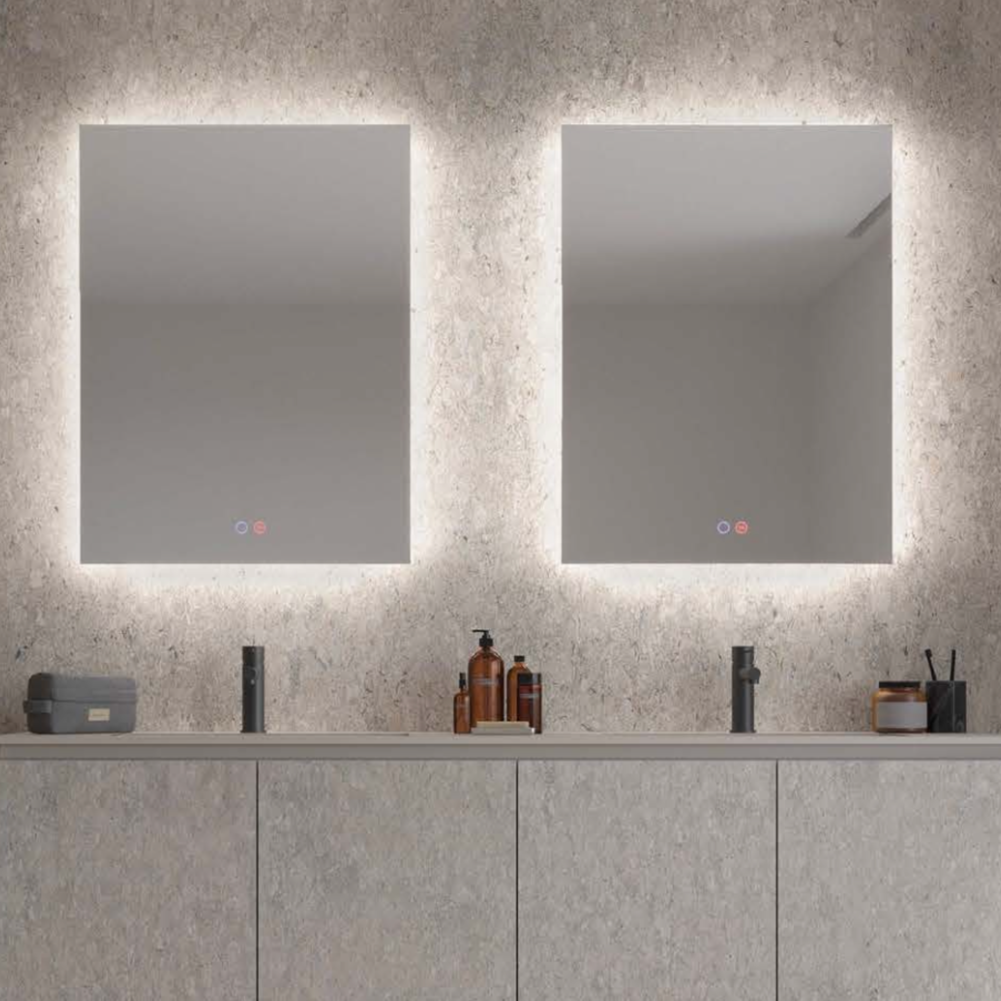 LEDIMEX - Espejo Retroiluminado 70x80cm con Luz LED y Antivaho para ...