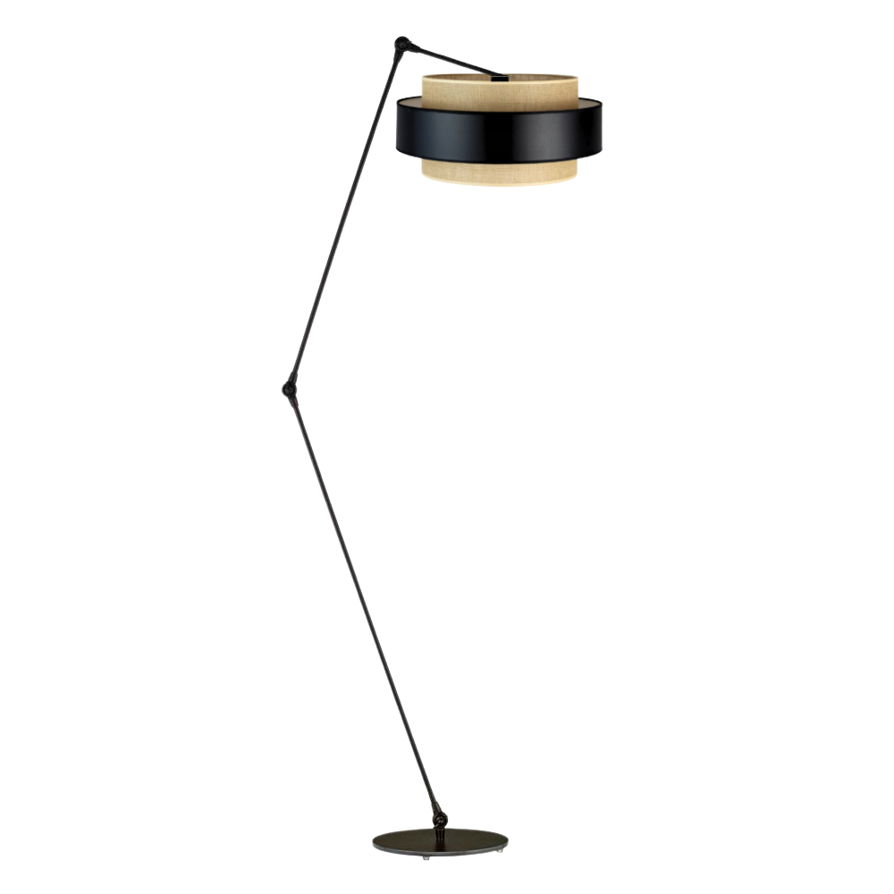 Lampa stojąca podłogowa przegubowa regulowana z abażurem walec SOUL