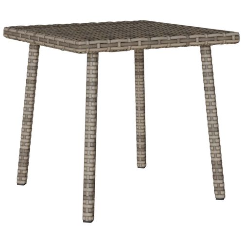 Table basse de jardin rectangulaire gris 40x40x37 rotin | Leroy Merlin