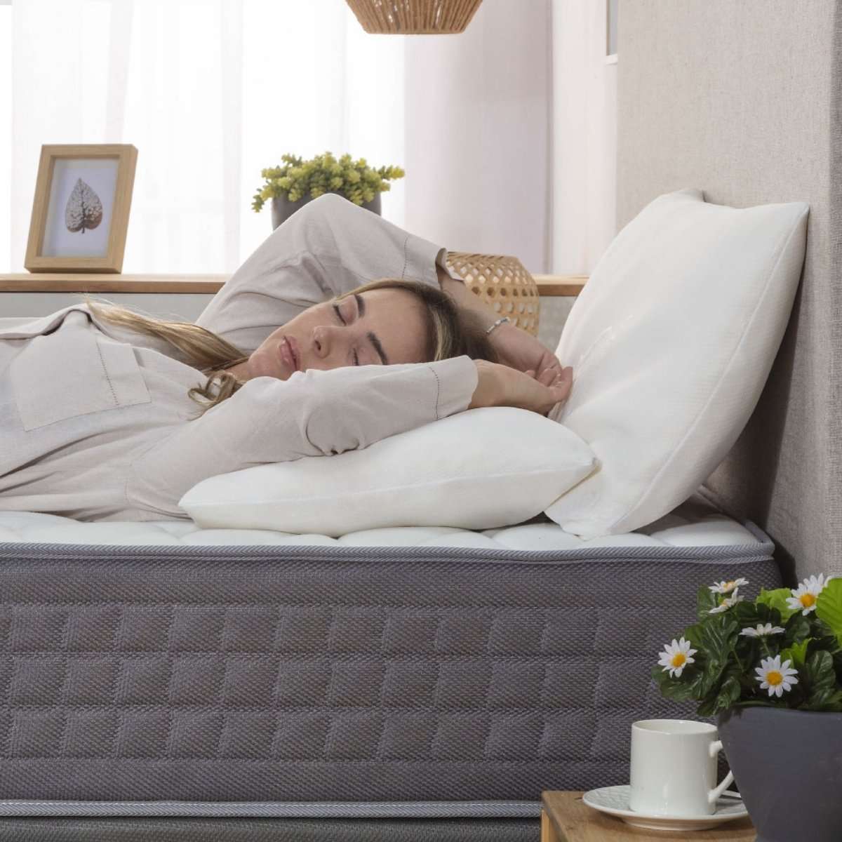 Nalui Oreillers viscoélastiques Aloe Vera Blanc Paquet 2 (70x38 cm), Fermeté moyenne - 7