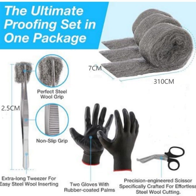 Laine D'Acier Anti-Rongeurs 3 Rouleaux - Paille De Fer Pour Nettoyage, Polissage Et Protection Maison