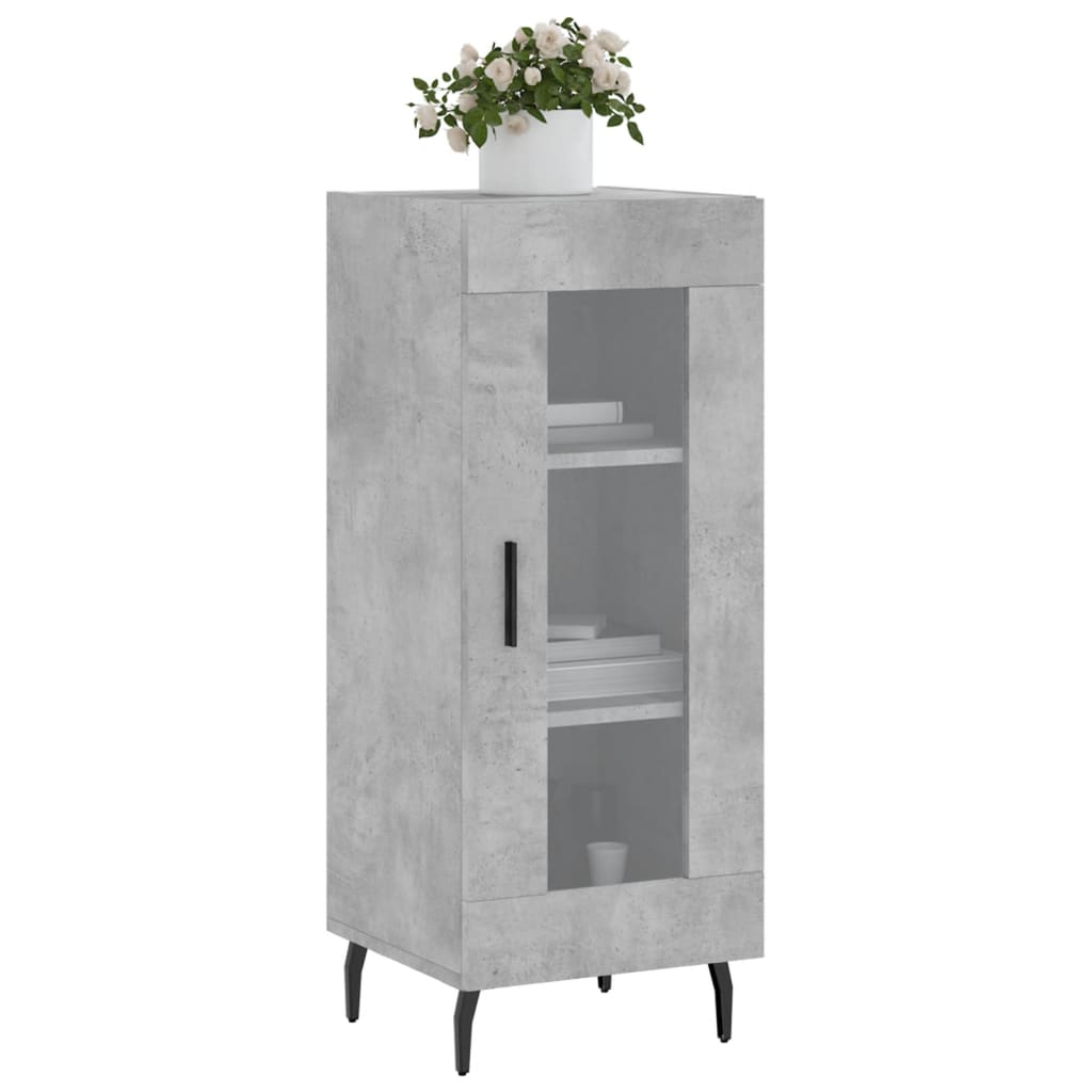 Buffet en contreplaqué gris béton 34,5x34x90 cm - COMFORTXL - 3
