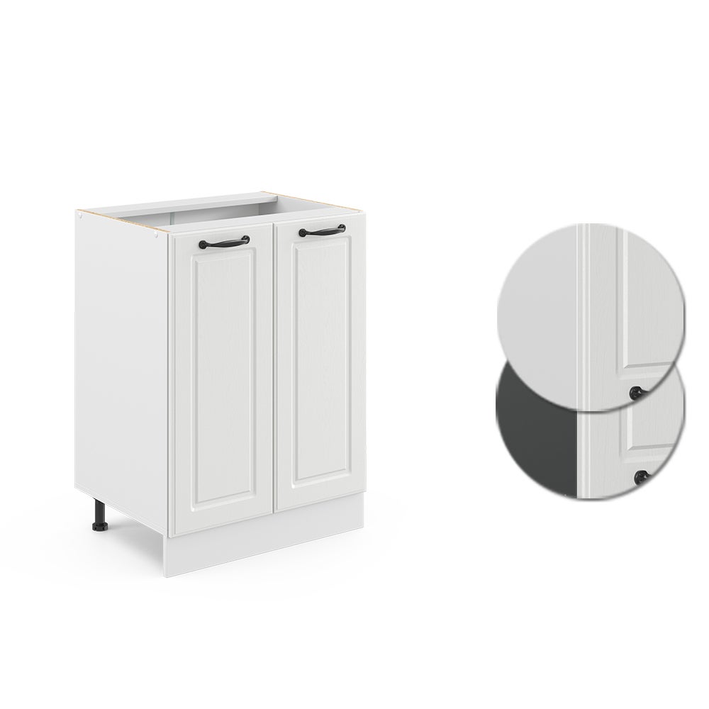 Vicco Meuble bas de cuisine R-Line, Blanc campagne, 60cm sans PT - 5