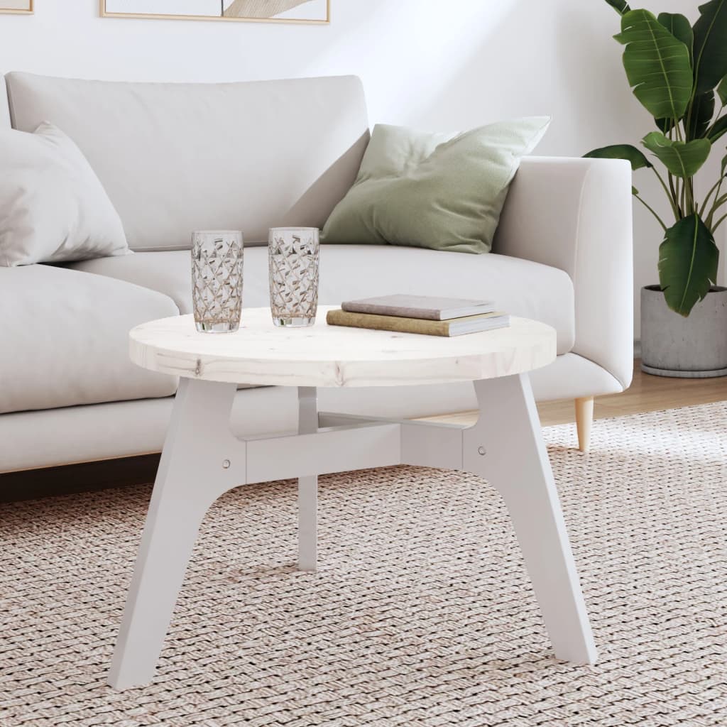 Maison exclusive - tablero de mesa redondo madera maciza de pino blanco ø60x3 cm