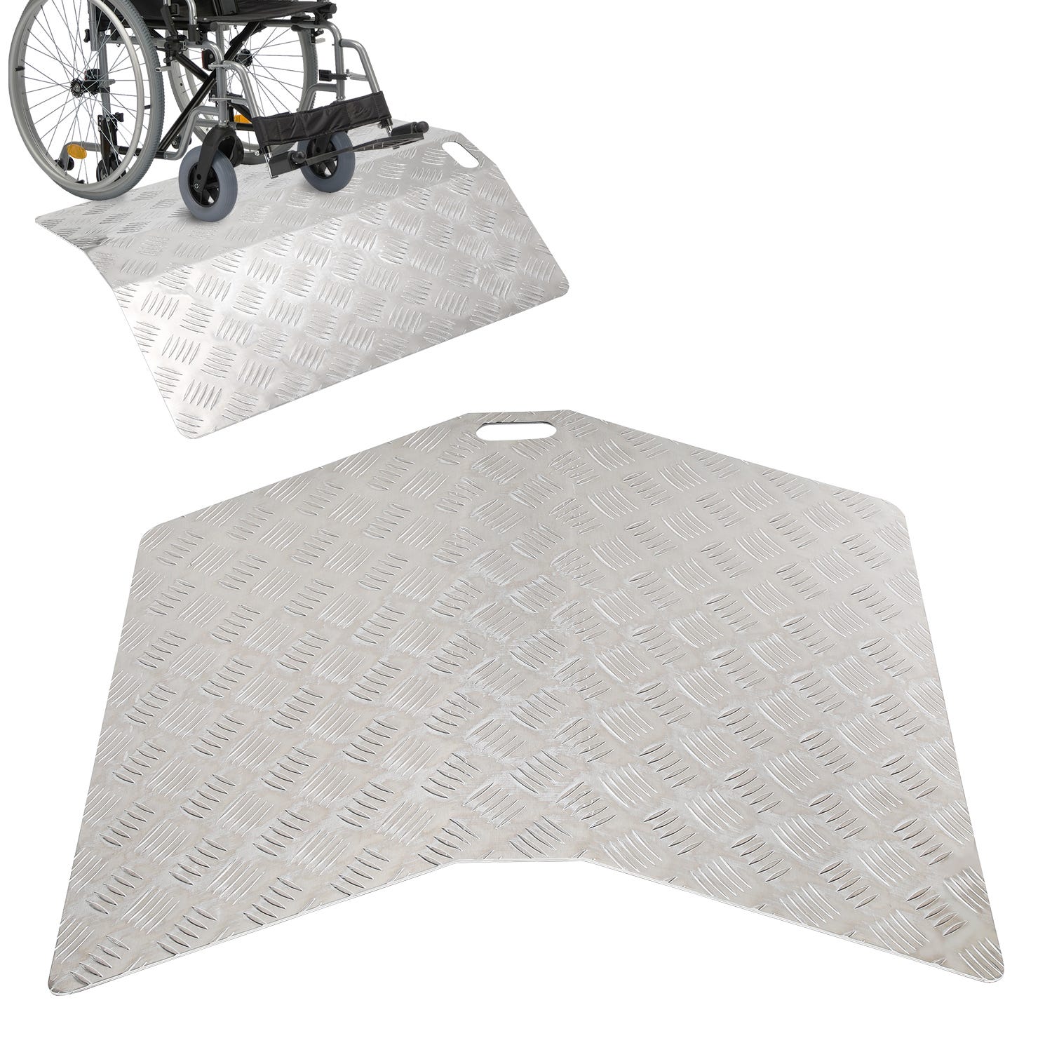 Rampe de seuil inclinée modulaire en aluminium pour PMR Rampe de seuil inclinée modulaire en aluminium pour PMR