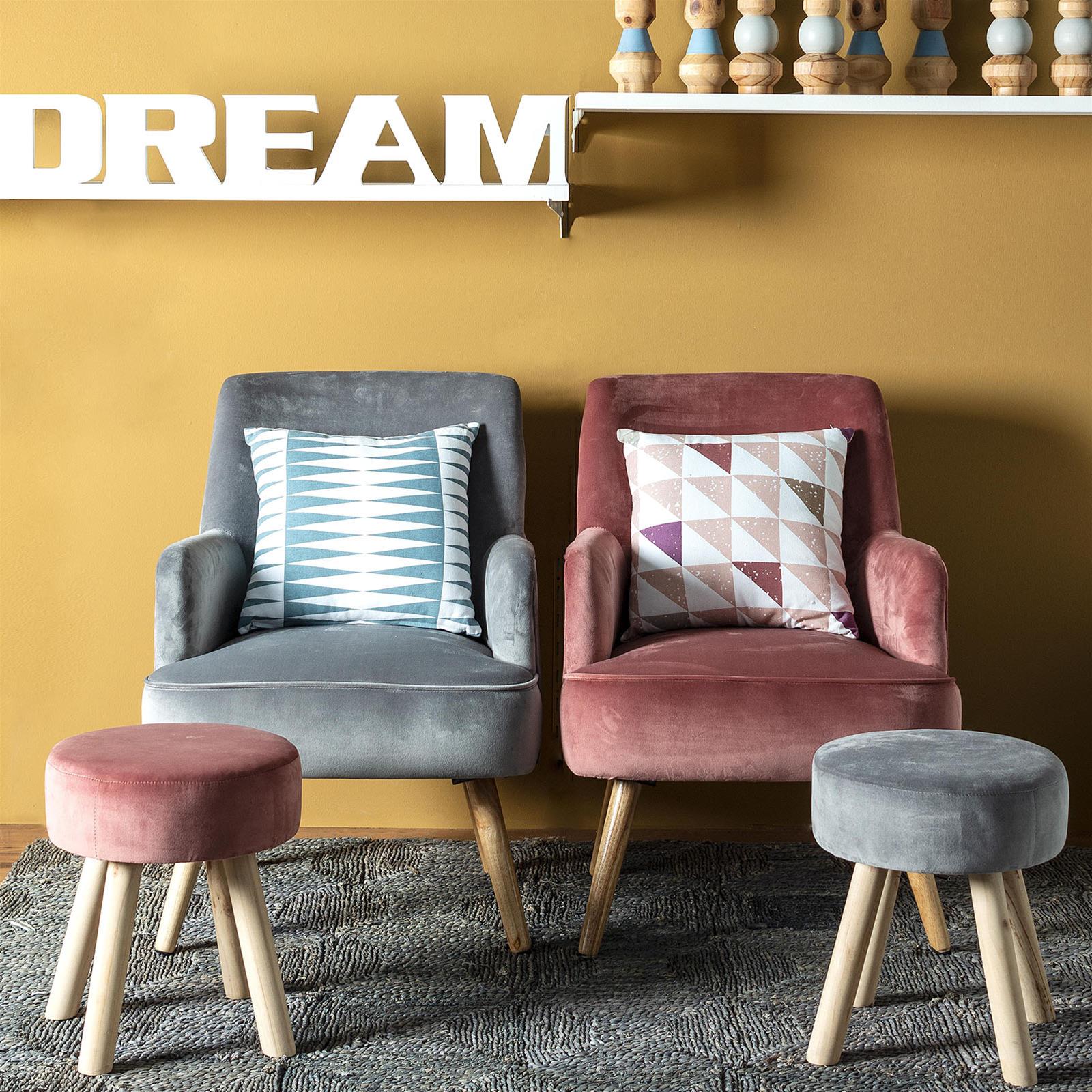 Fauteuil de salon vintage en velours vert foncé ADELINE 60x67x h79 cm - 3