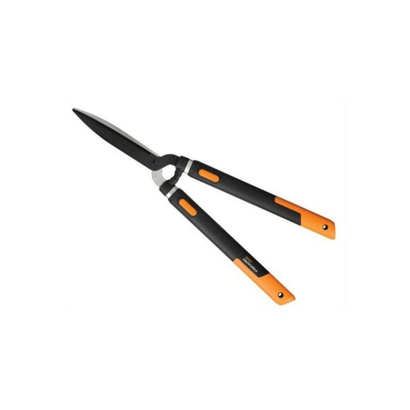 Fiskars Cesoie telescopiche per siepi SmartFit, Rivestimento antiaderente, Lame in acciaio di qualità, Lunghezza: 68 fino a 93 cm, Nero/Arancione, HS