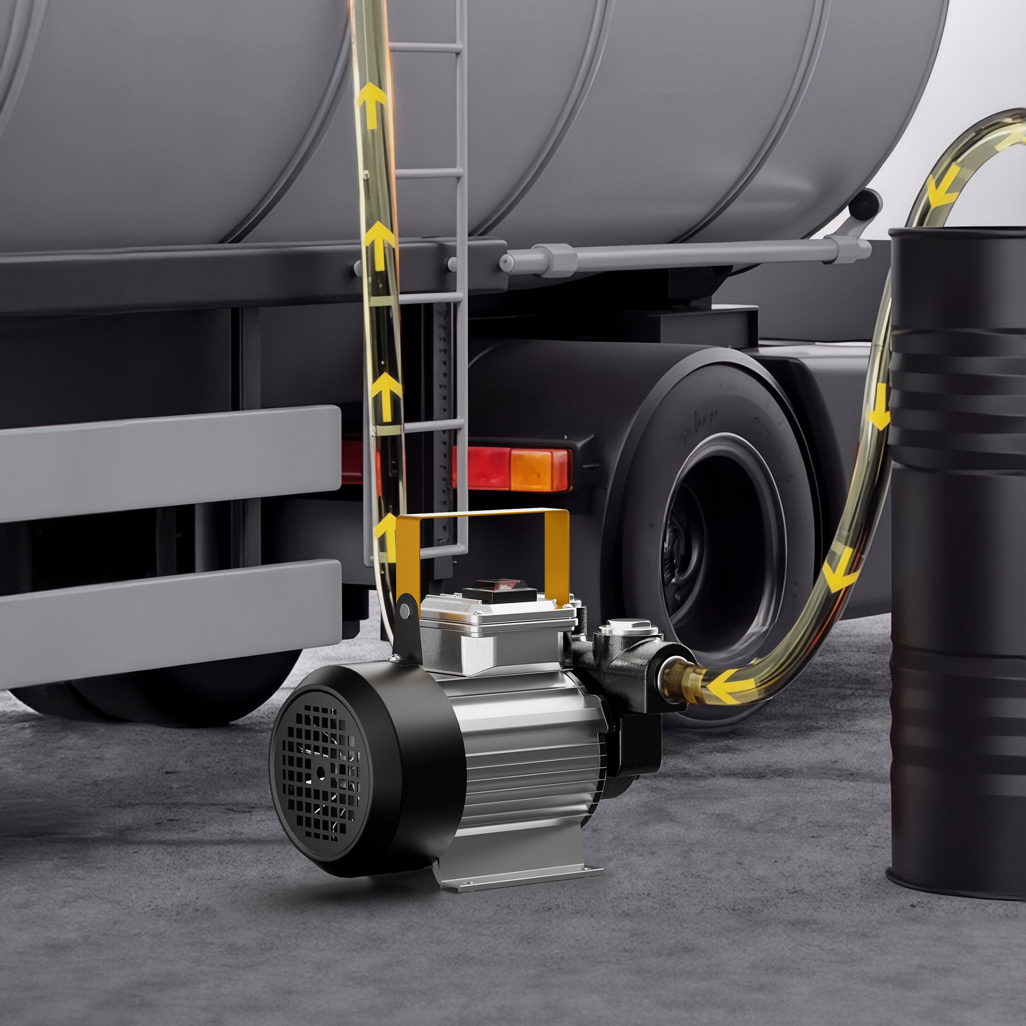 Pompe à Fuel Gasoil bio Autoaspirante – 230 V / 550 W / 20-60 l/min – Hauteur d'aspiration max. 20 m – avec Soupape by-pass, Enroulement… Wiltec - 2