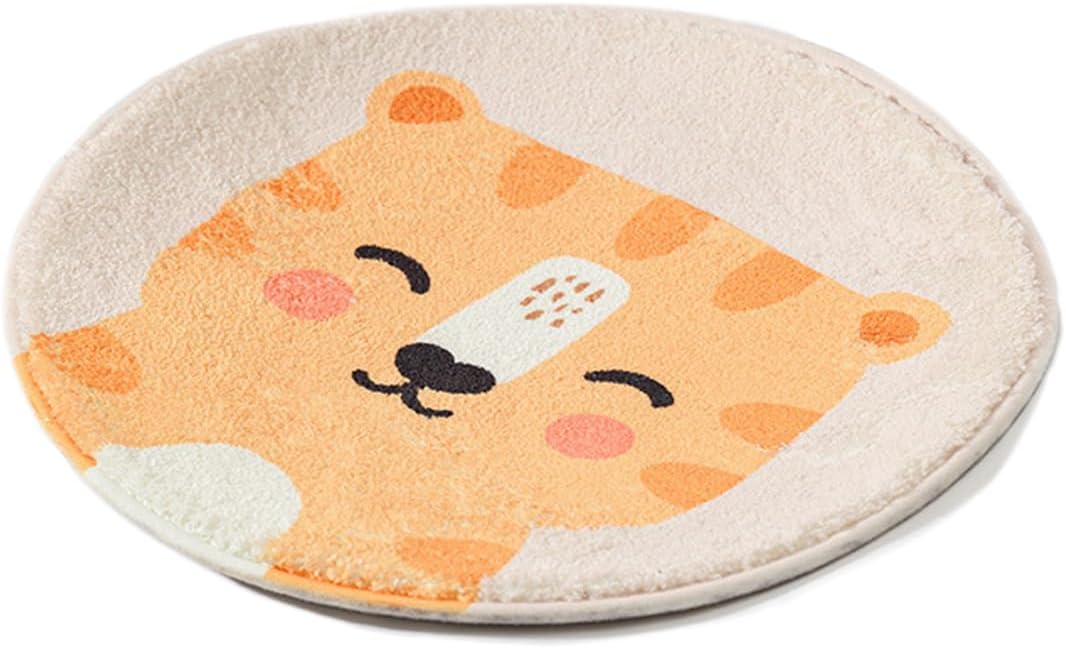 1 szt Poduszka na krzesło do użytku wewnątrz pomieszczeń, okrągła poduszka na siedzisko dla dzieci, miękka i wygodna, wzór z kreskówkowym tygrysem, w