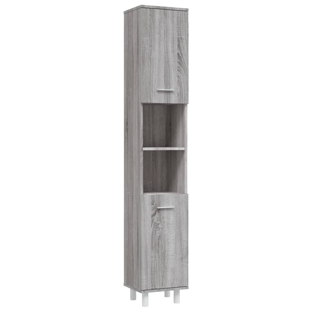 Maison Exclusive - Set Mobili da Bagno 4 pz Grigio Sonoma in Legno Multistrato - 6