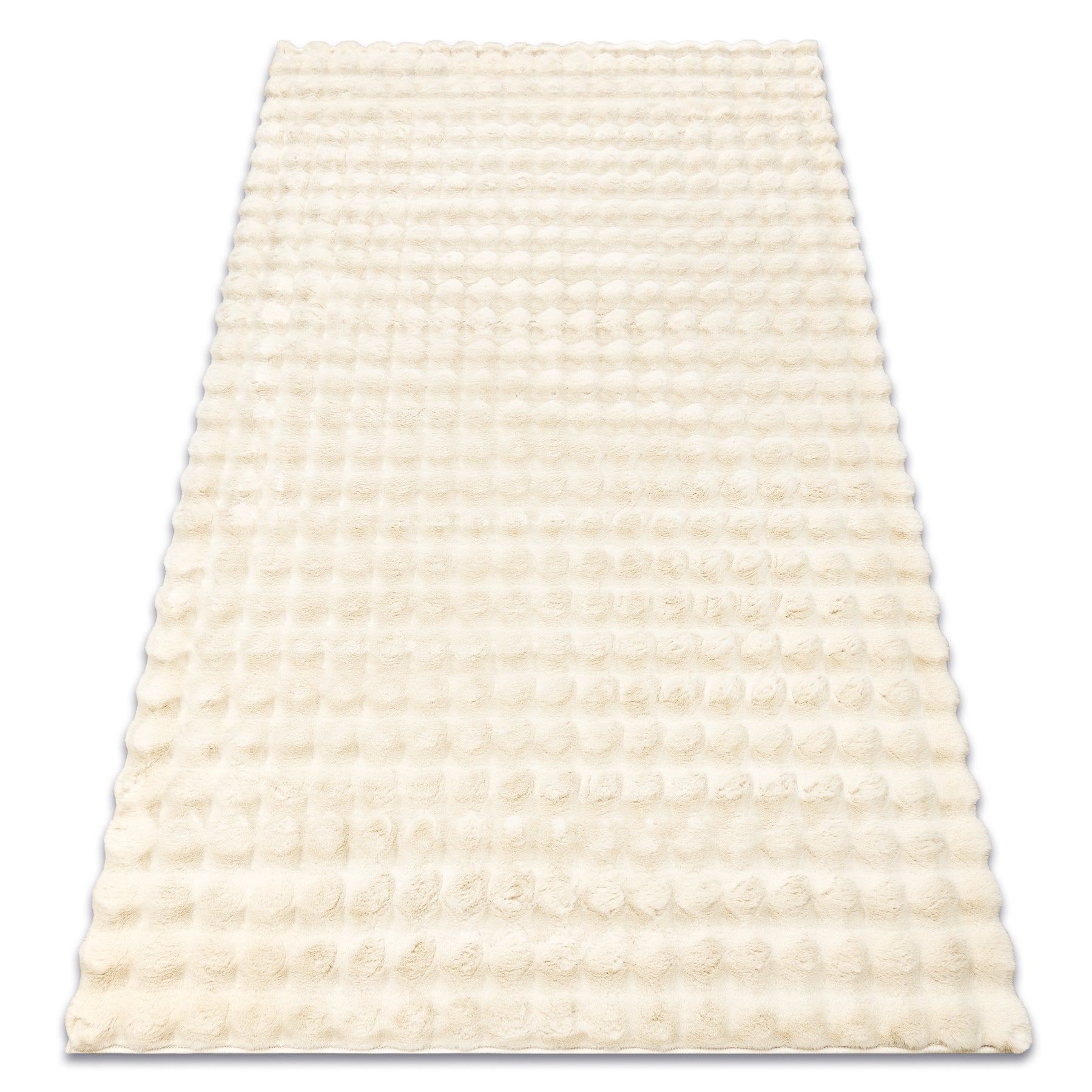 Dywan BUBBLE kość słoniowa 12 IMITACJA FUTRA KRÓLIKA strukturalny 3D 160x220 cm