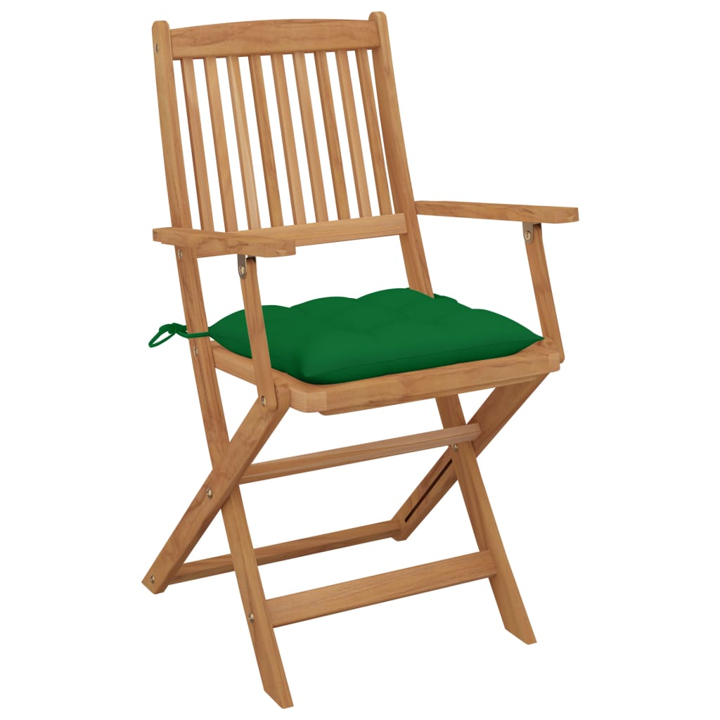Chaise de jardin avec coussin Maison Exclusive en bois Vert - 3