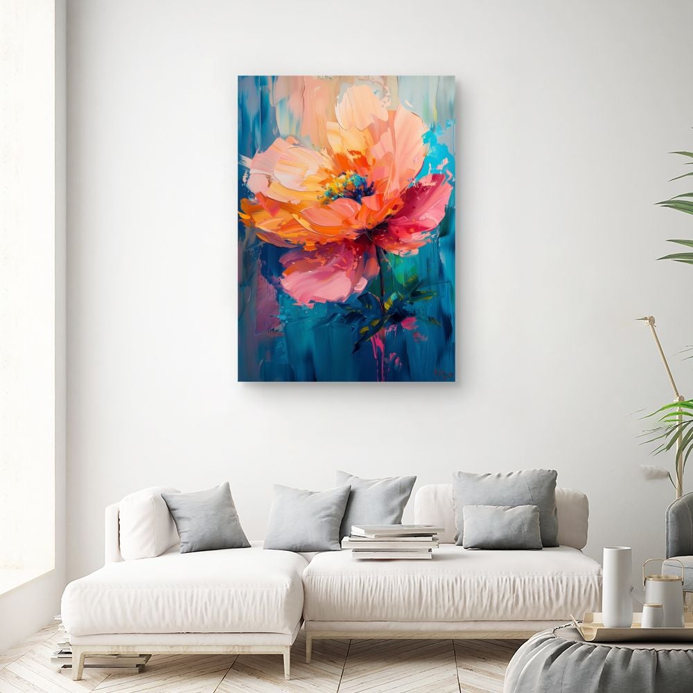 Toile murale Fleur vibrante / 100x140cm / Fabriqué en France / Décoration murale / DADA ART - 2
