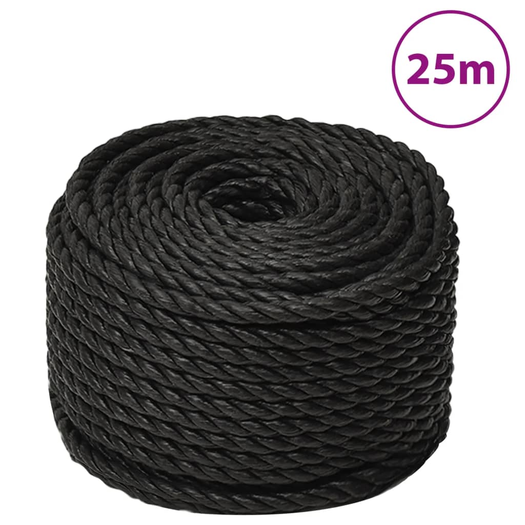 Cuerda de trabajo polipropileno negro 3 mm 25 m Cuerda de trabajo polipropileno negro 3 mm 25 m