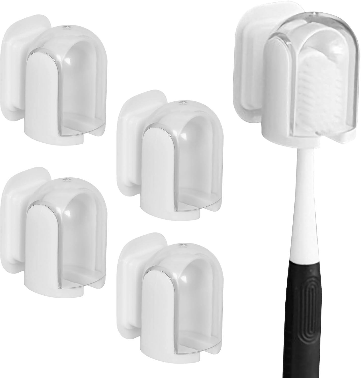 Vert + Bleu + Rouge) Lot de 3 porte-brosses à dents muraux, porte