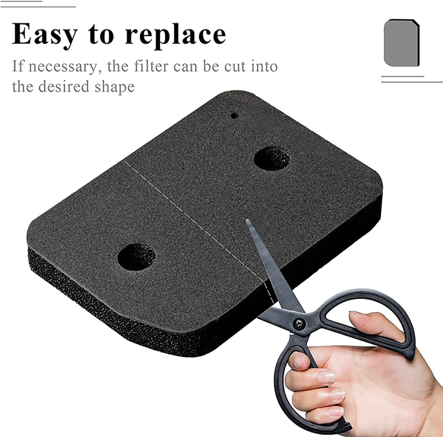 Filtr gąbkowy piankowy do suszarek kondensacyjnych - odpowiedni do suszarek bębnowych Miele - 210 x 155 x 30 mm - 09164761 -9164761 - 7