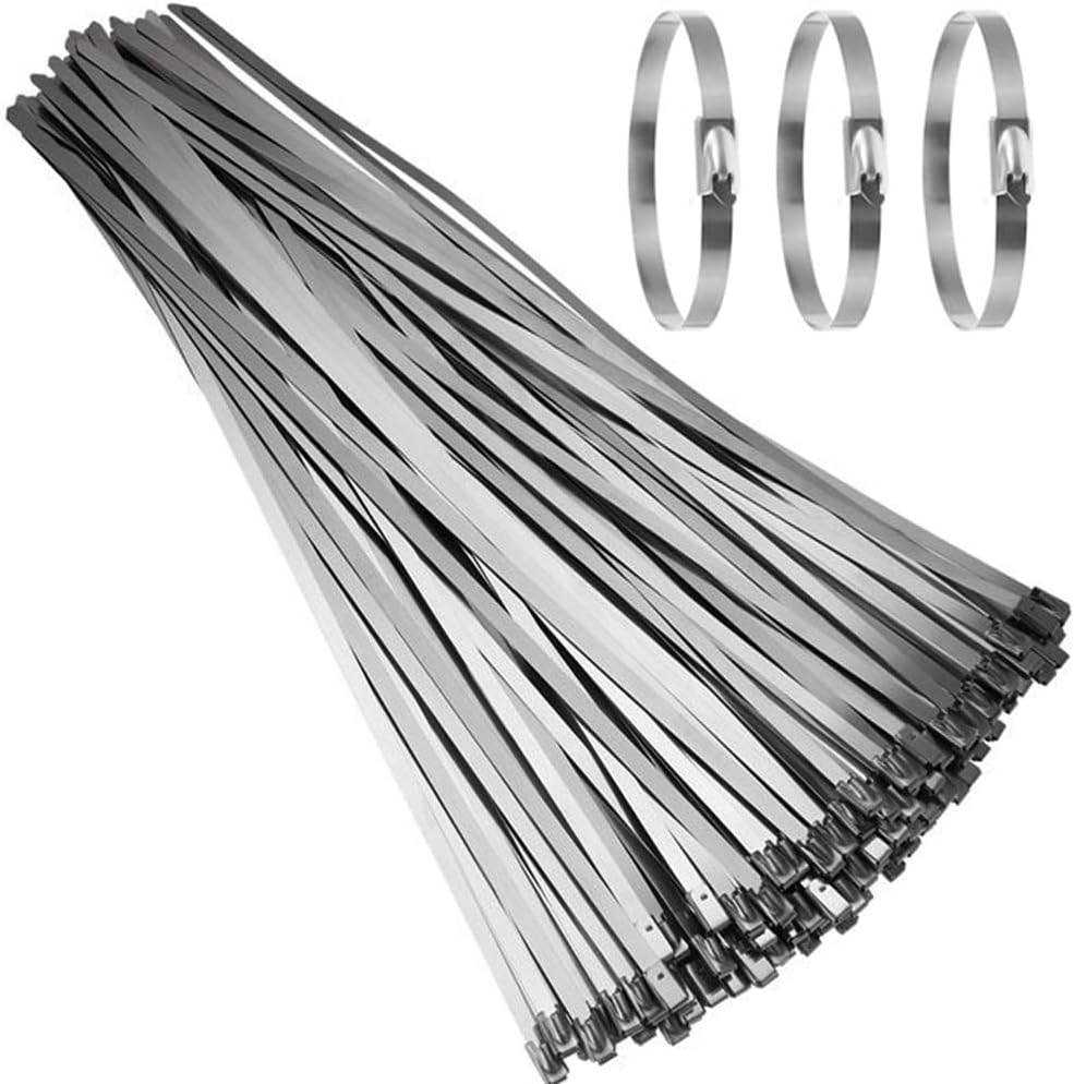 100 opasek zaciskowych ze stali nierdzewnej 500x4,6mm – Wysoka wytrzymałość do wydechów, kabli, ogrodzeń
