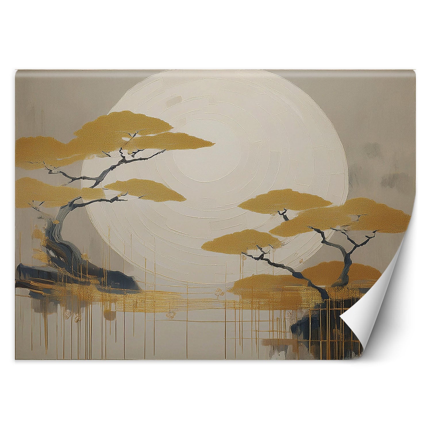 Fototapeta, Krajobraz Boho z drzewami 250x175