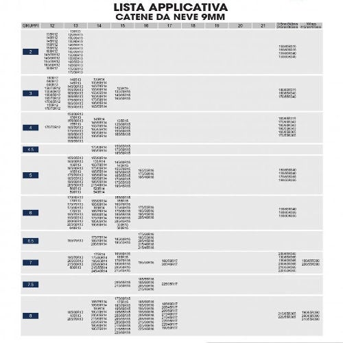 CATENE DA NEVE PER AUTO 9MM GRUPPO 80 - 3