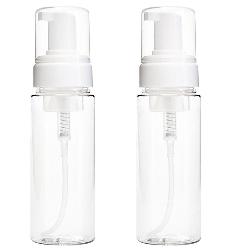 Zestaw 2 butelek z pompką pianotwórczą o pojemności 150 ml - Dozowniki mydła/szamponu/płynu do mycia - Przekształcają mydło w pianę