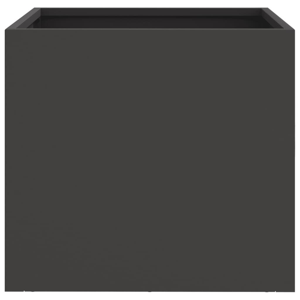 Jardinière Bac à Fleurs Pot De Fleurs pour jardin - noir 32x30x29 cm acier - 5