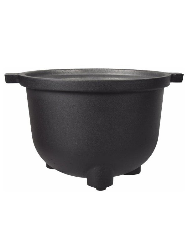 Chaudron en fonte avec couvercle, faitout, camping, jardin, barbecue 10L - 7
