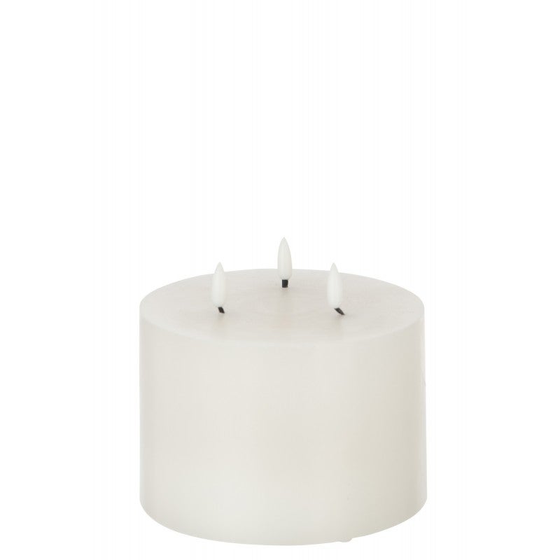 Lot De 6 Bougies LED Paraffine Blanc Cassé - Déco Intérieur Noël - Fonctionne Avec Piles - 28 Cm