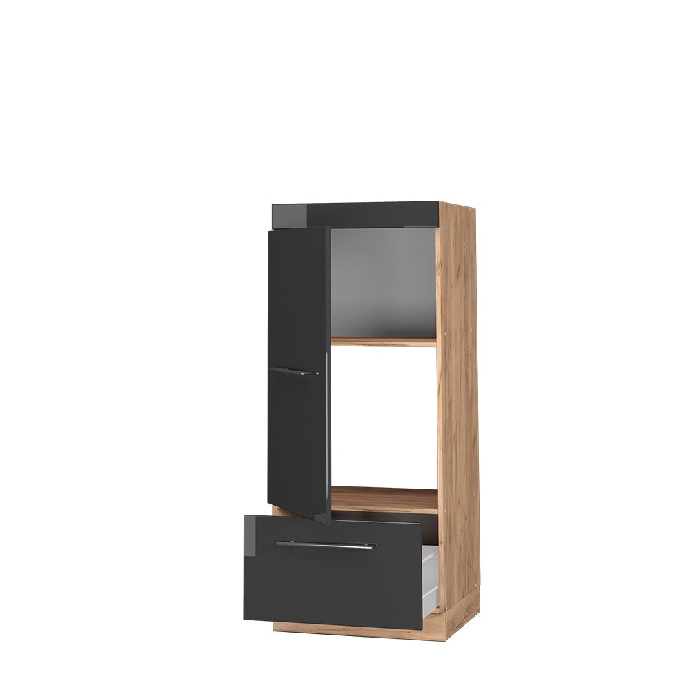 Vicco Armoire micro-ondes Fame-Line, Anthracite Haute brillance, 60cm - 4