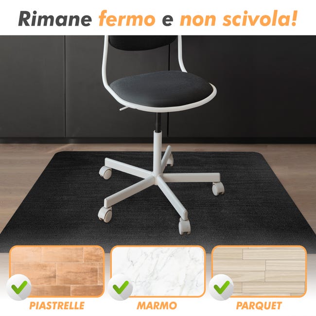 Ferocity Tappetino Protettivo Per Sedie Da Ufficio – 90x140 Cm, Antiscivolo, Anti Graffio, Per Pavimenti Duri, Model Flowers 1