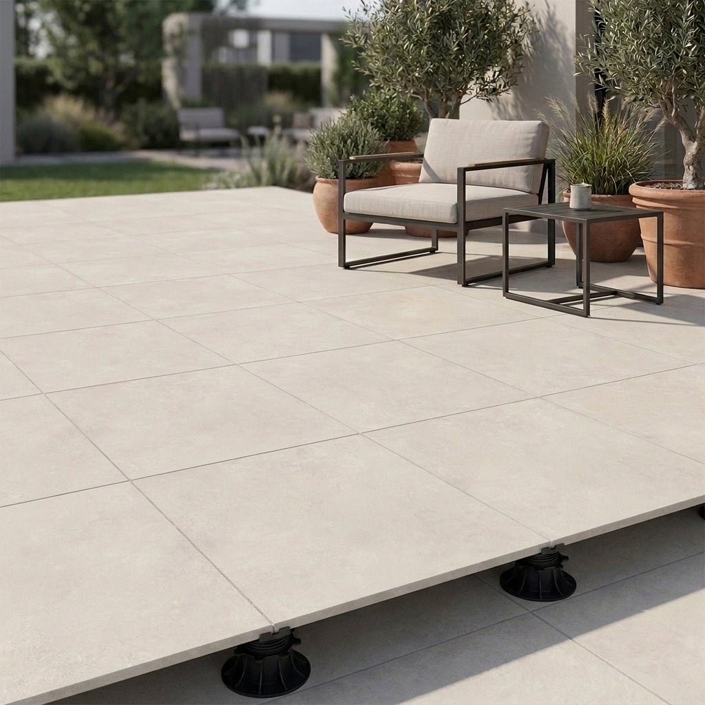 Dalle extérieur sur plots Arès 2.0 beige R11 60x60 cm - Réflex Boutique - 3