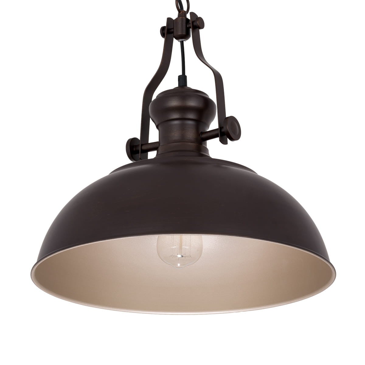 Suspension industrielle et rétro Rosalia Bronze, doré - 6