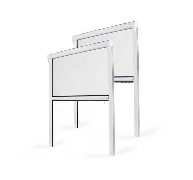 Mosquitera de PVC para ventana con enrollado vertical recortable H.160 x L.130 cm – blanco – Eco – x2 – AVOSDIM