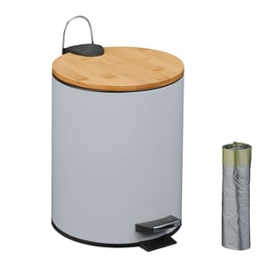 Relaxdays Poubelle de salle de bain avec sacs-poubelle, litres