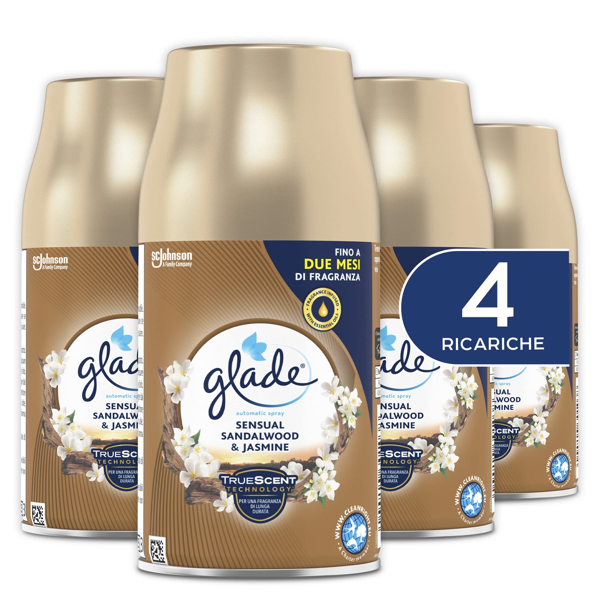 Glade Spray Automatico Ricarica Luscious Cherry & Peony – Profumatore D’Ambiente 269ml Per Erogatori Automatici