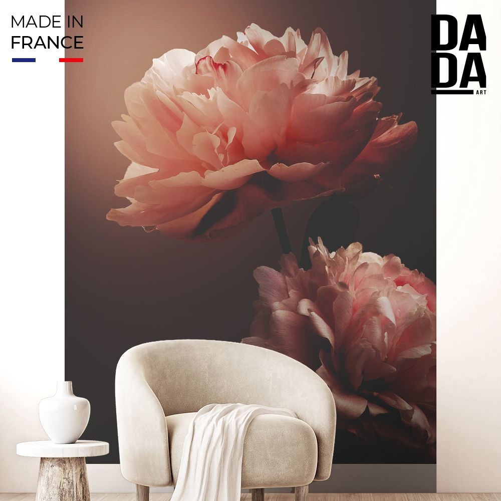 Papier Peint Adhésif 3D Fleurs élégantes - N2043, Amovible, Coloré, Sans Marque