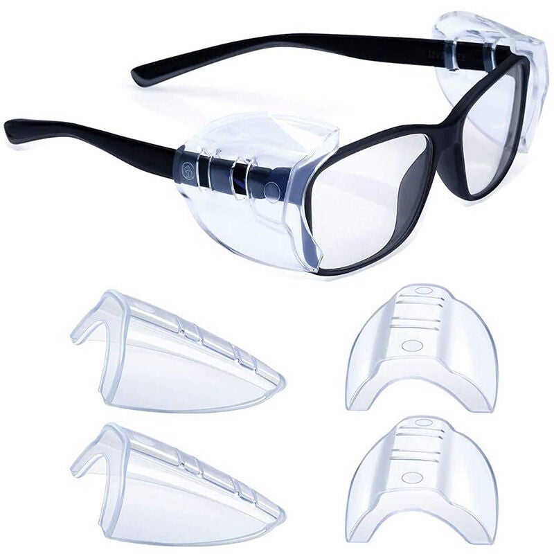 Protections latérales pour lunettes de sécurité, 3 paires, style contour d'oreille, adaptées aux lunettes de petite à moyenne taille. - 4