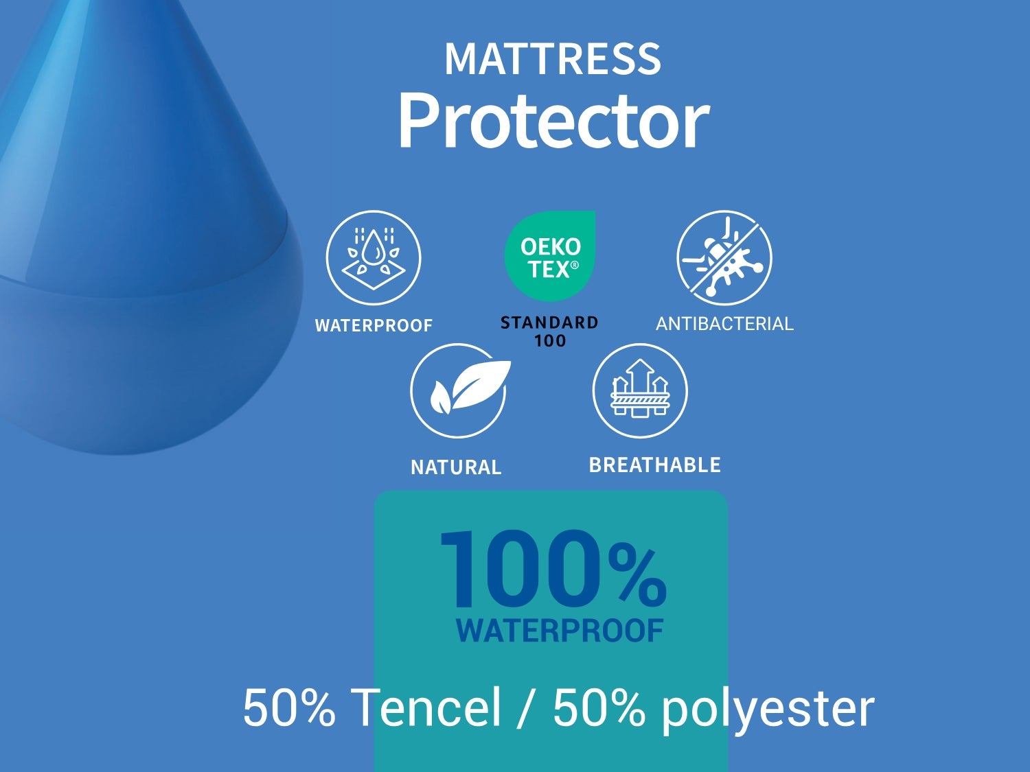 2 X Protector de Colchon Infantil Impermeable Transpirable Anti acaros Ajustable 080x160 cm - 7
