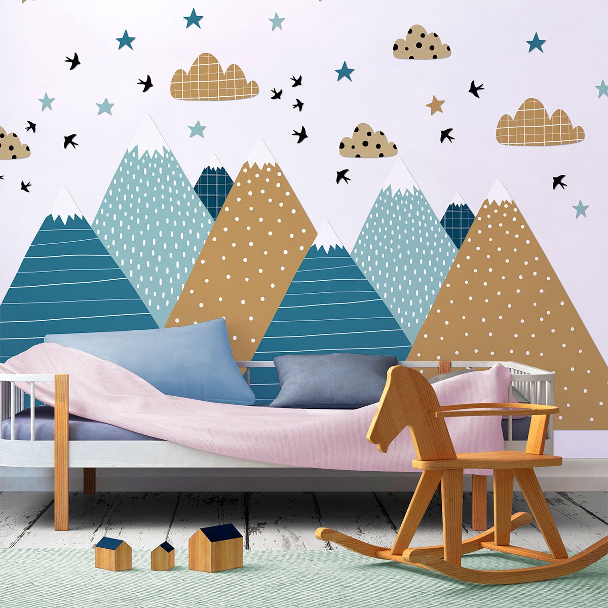 Adesivi di montagne di Natale - Sticker adesivo - adesivi murali - 40x60cm - 5