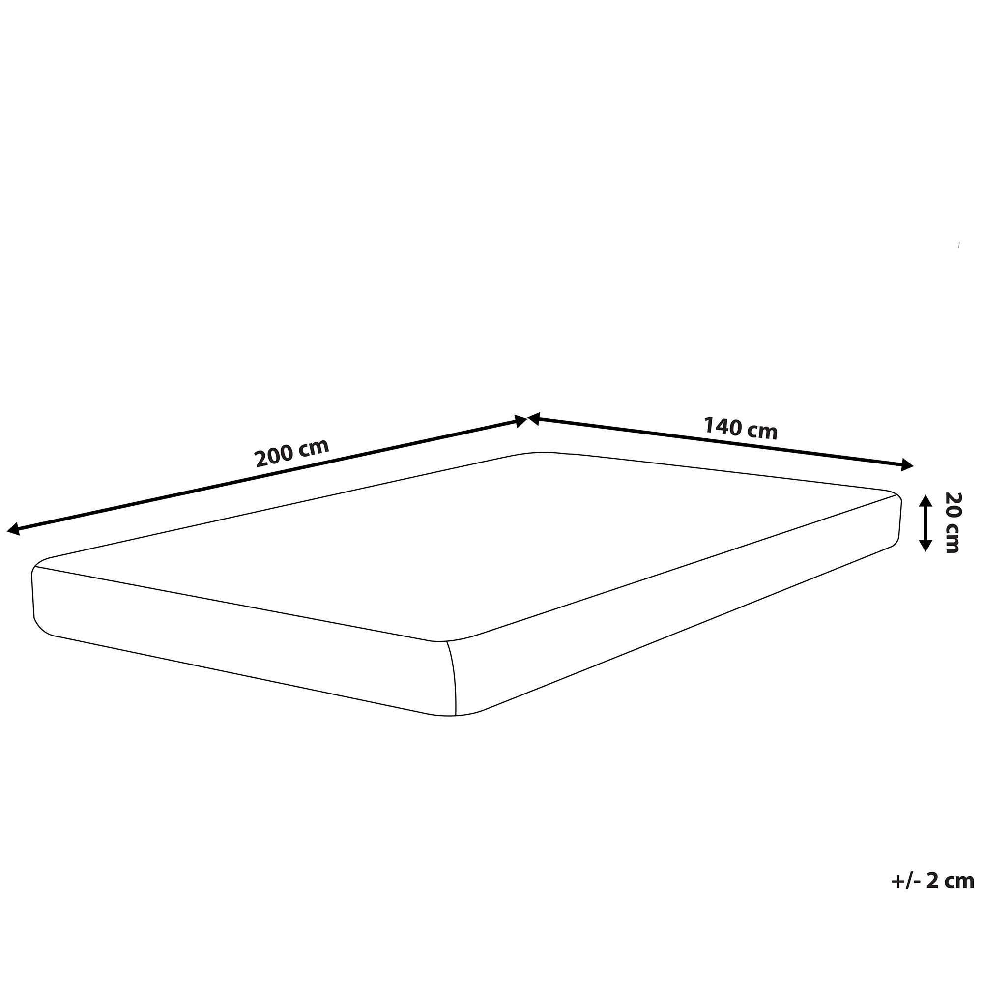 Materasso in Memory Foam Gel ALLURE Media durezza 140 x 200 cm - 3