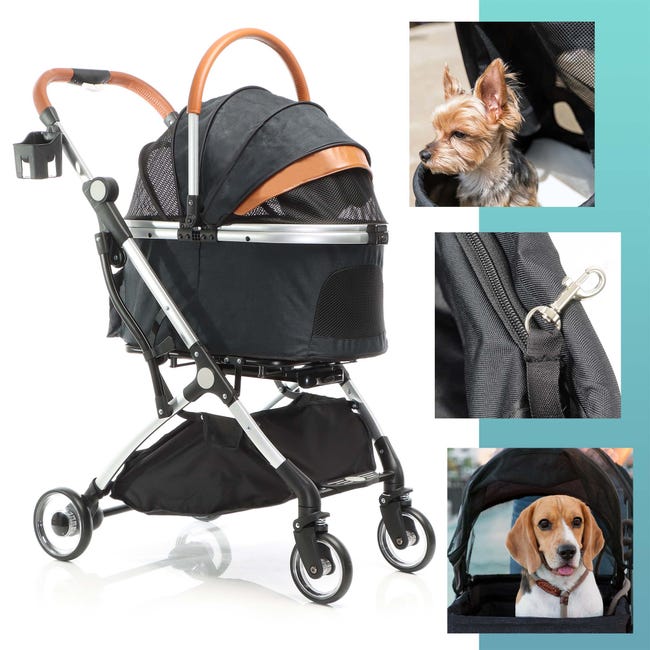 Fudajo Poussette pliable pour chiens et chats en – Capacité