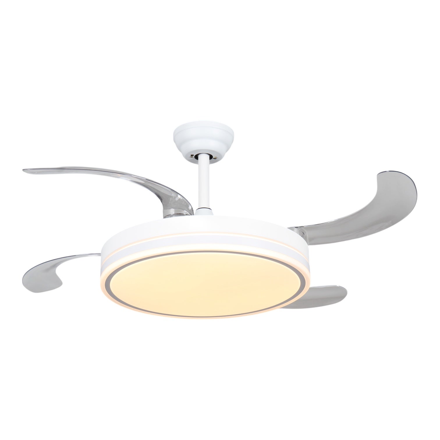 Ventilador de techo con luz LED 36W Blanco en 3 Temperaturas de Luz con Mando a Distancia -Motor DC Eficiente y Silencioso, 3 tonalidades, aspas despl - 7