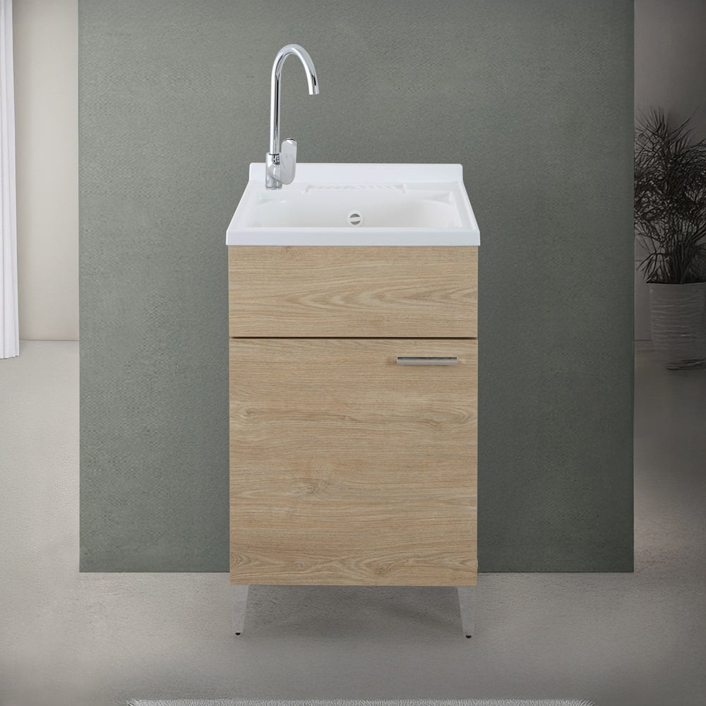 Meuble avec vasque intégrée chêne artisanal 81x39,5x49 cm | Leroy Merlin